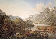 Gabriel Lory Pere Gone out of THE Aar of the Lake of Brienz USA oil painting artist